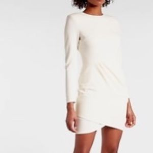 NWT Express Long Sleeve Crew Neck White Ivory Dress S